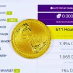 gold round coin on white background